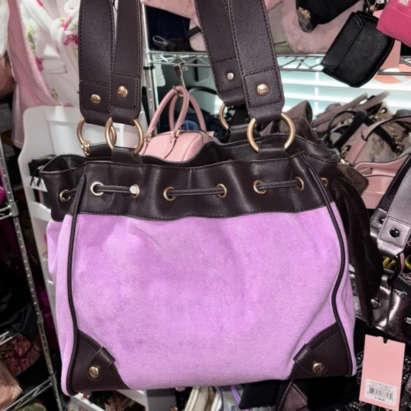 New Juicy Couture Day Dreamer Pink and Brown Shoulder Bag - Picture 2 of 3